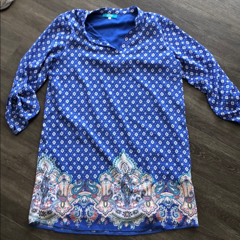 Printed Blue Dress